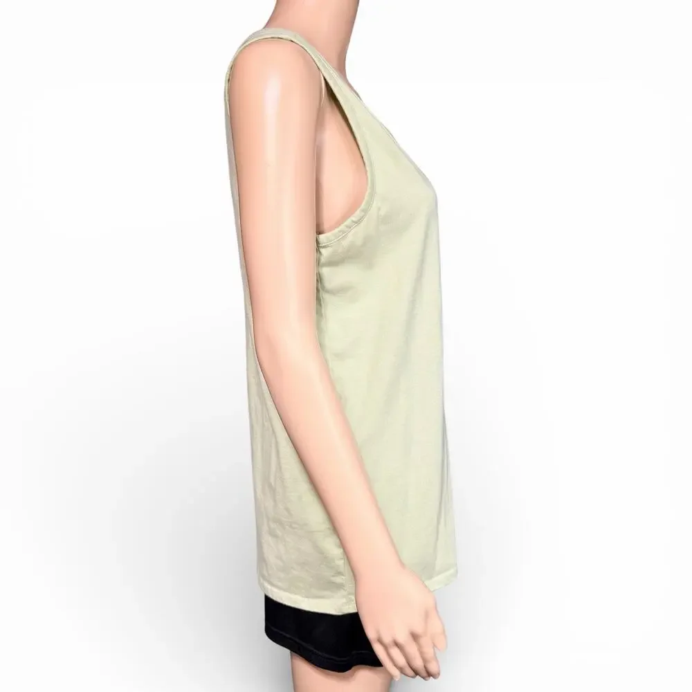 Goodfellow Womens Tank Top Shirt Scoop Neck Relaxed Fit Soft Green Medium